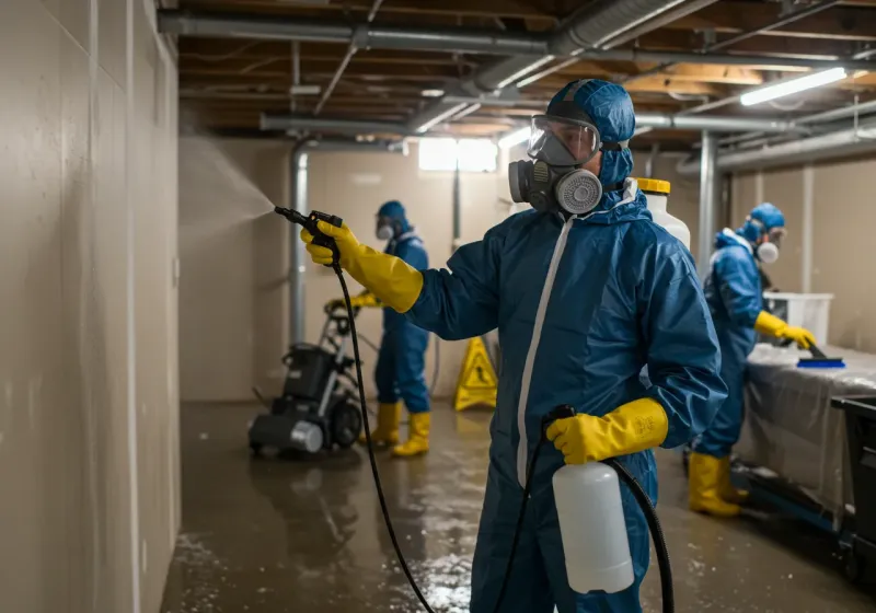 Basement Sanitization and Antimicrobial Treatment process in Peach Lake, NY