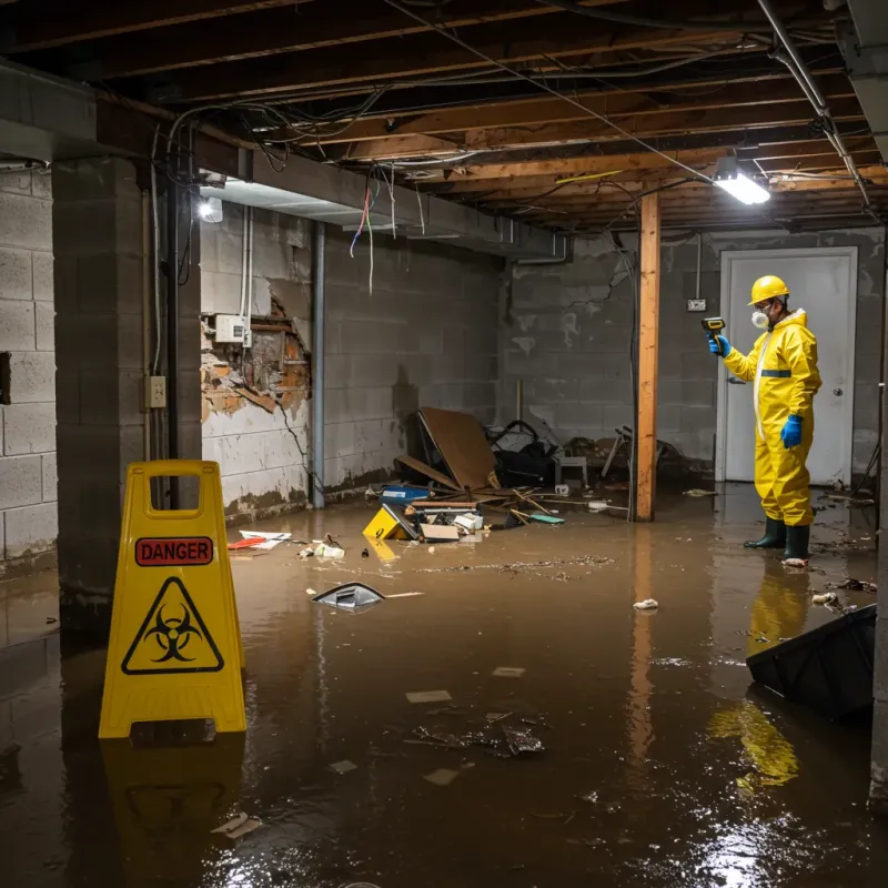 Flooded Basement Electrical Hazard in Peach Lake, NY Property